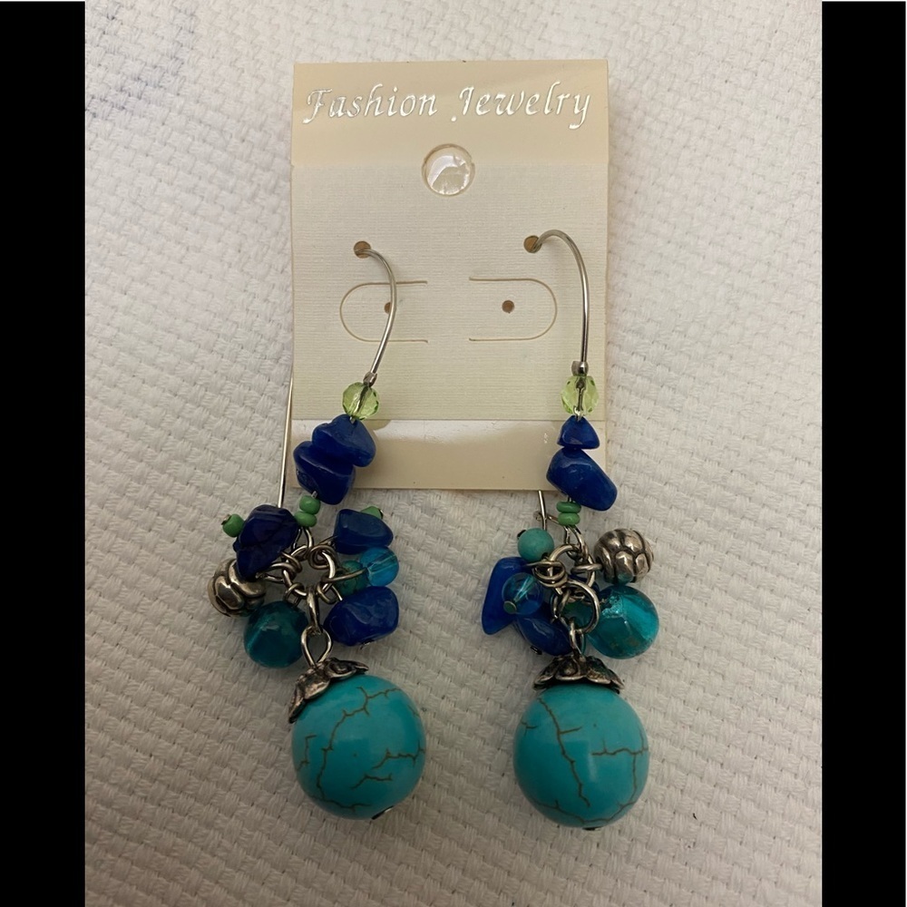🔵4/$20 Fashion Jewelry Pierced Faux Stone Earring NWT